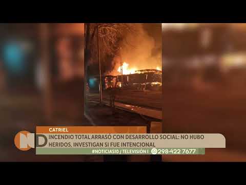Incendio arrasó con Desarrollo Social en Catriel: no hubo heridos, investigan si fue intencional