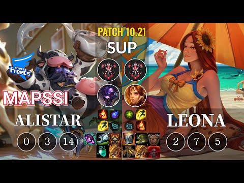 AF MapSSi Alistar vs Leona Sup - KR Patch 10.21
