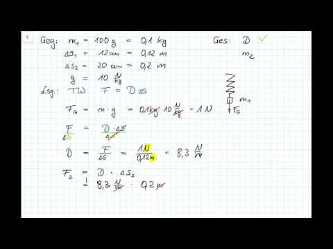 Übung: Berechnung Hooke'sches Gesetz