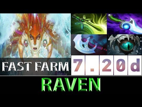 Raven [Naga Siren] Fast Farm 889 GPM Efficiency ► Dota 2 7.20d