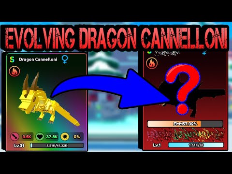 Evolving S tier DRAGON CANNELLONI in Roblox Catch A Monster