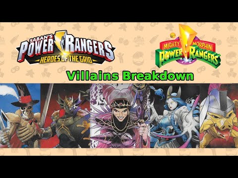 Mighty Morphin Core Box – Power Rangers: Heroes of the Grid Villains Breakdown