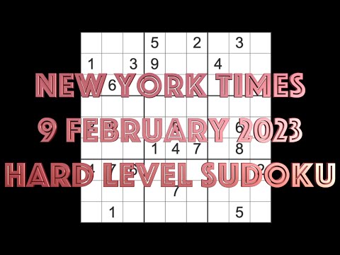 FLUKE WARNING Sudoku solution – New York Times sudoku 9 February 2023 Hard level