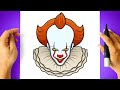 How To DRAW PENNYWISE The Clown It