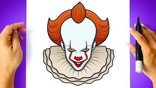 How to DRAW PENNYWISE the Clown - It