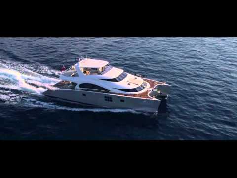 Sunreef 60 LOFT Fineline and 70 Sunreef Power Blue Belly together in Cannes HD