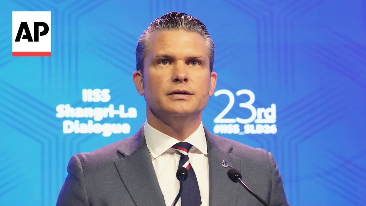 Video | Hegseth comments on Iran on sidelines of Shangri-La Dialogue security forum
