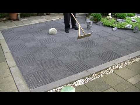 ASMR Japanese zen garden raking 禅の庭