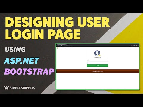 Designing Login Page in ASP NET with Bootstrap Styling | Admin User Login Page