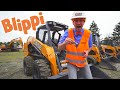 Blippi Learns About Diggers And Construction Vehicles Blippi Toys Educational Videos For Kids