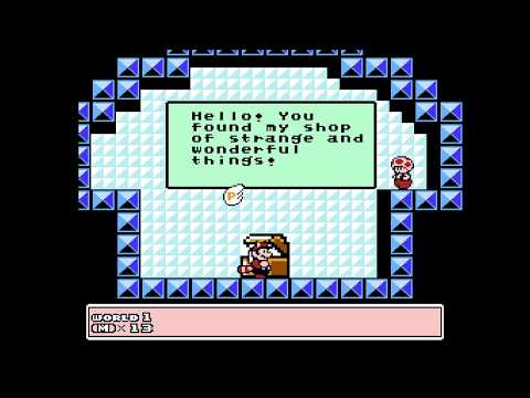 Super Mario Bros 3 - World 1 secret toad house (P Wings)