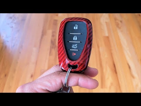Red Carbon Fiber Key Fob Cover For Chevrolet Camaro