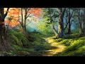 Painting Sun Rays In The Forest | Oil Painting | Paintings By Justin