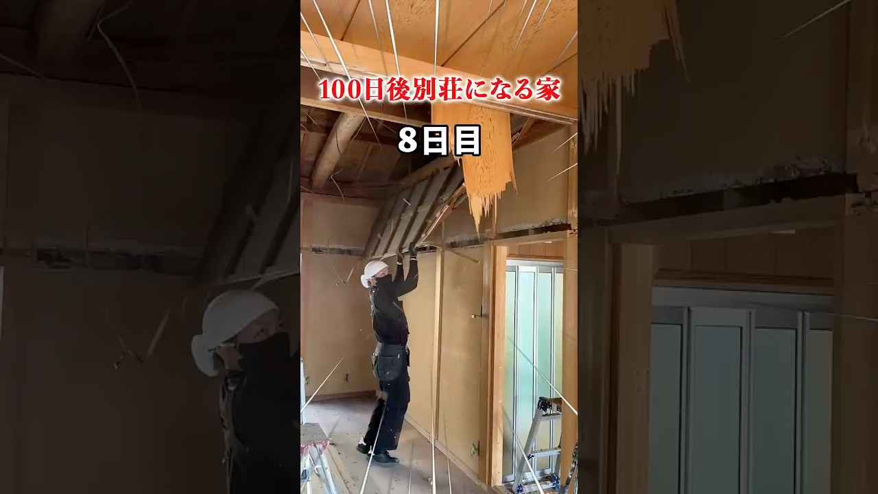 DIYで100日後別荘になる！#8日目 #diy #大家 #リフォーム