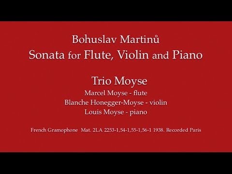 Sonata for Flute, Violin and Piano (Martinů) Trio Moyse