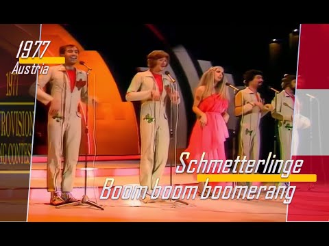eurovision 1977 Austria 🇦🇹 Schmetterlinge - Boom boom boomerang ᴴᴰ