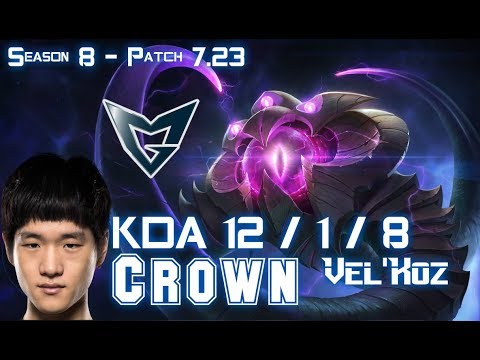 SSG Crown VEL'KOZ vs AZIR Mid - Patch 7.23 KR Ranked