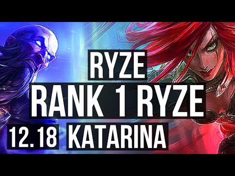 RYZE vs KATARINA (MID) | Rank 1 Ryze, Rank 14 | TR Challenger | 12.18