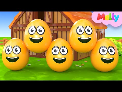 Learning Colors and Numbers Songs | Colorful Eggs on the Farm | Melly Nursery Rhymes & Kids Songs