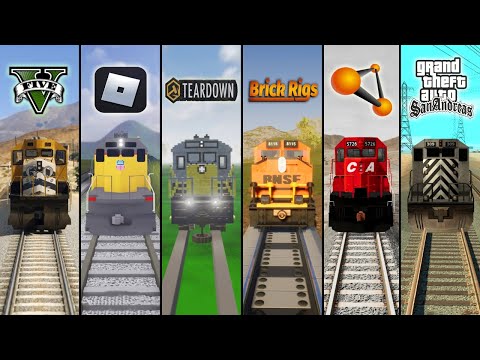 GTA 5 Train vs Roblox vs Teardown vs BeamNG drive vs GTA SA vs Brick Rigs - WHICH IS BEST?