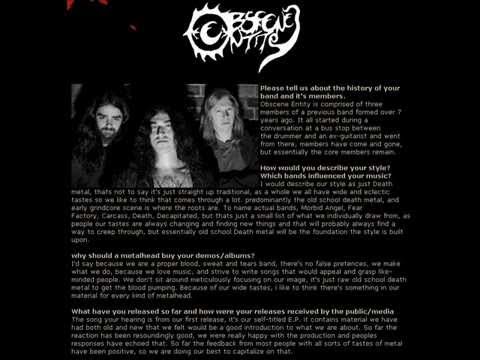 Obscene Entity (Death Metal from UK)