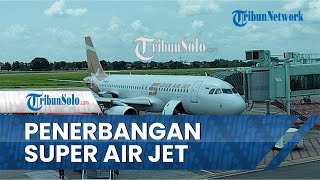 Potret Wali Kota Solo Gibran Hadiri Penerbangan Perdana Super Air Jet di Bandara Adi Soemarmo