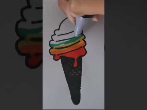 I coloured ice cream cone in 40 seconds