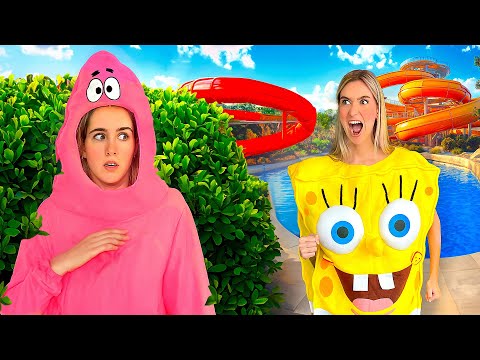 SPONGEBOB VERSTOPPERTJE IN HET TIKIBAD!🏖️