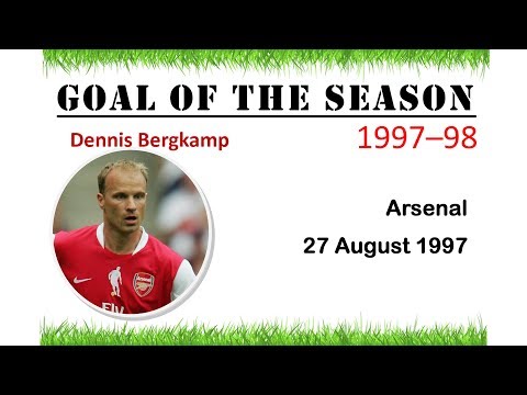 Goal of the Season 1997–98 | Dennis Bergkamp | Arsenal v Leicester City | 27 August 1997