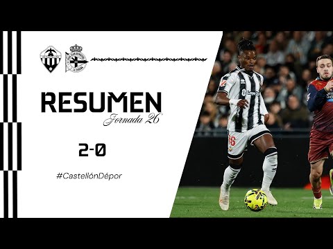 Resumen J26: CD Castellón 2-0 RC Deportivo (16-02-2026)