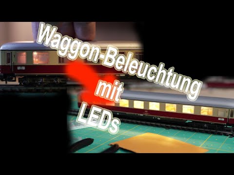 preiswerte Waggonbeleuchtung mit LEDs - Modellbahn Märklin H0