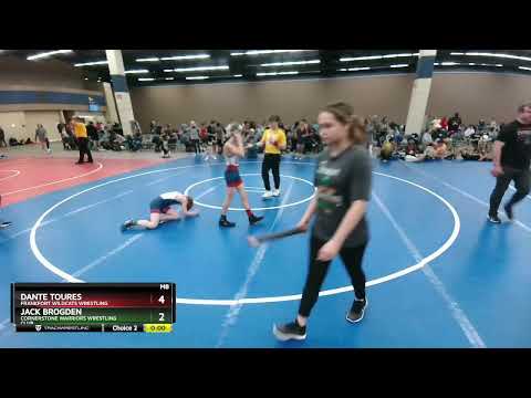 87 Lbs Cons. Round 3 - Jack Brogden, Cornerstone Warriors Wrestling Club Vs Dante Toures, Frankfor