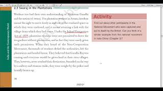 SWARAJ IN THE PLANTATIONS, NATIONLISM IN INDIA, CLASS-10