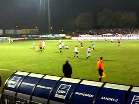 Sandecja Nowy Sącz - Kolejarz Stróże 16.10.2011r. cz.1