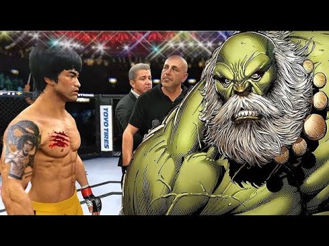 Bruce Lee vs. Old Hulk - EA sports UFC 4 - CPU vs CPU epic