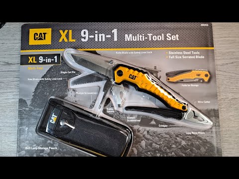 Мультитул CAT XL (9 Инструментов) с Чехлом. Оригинал. Привезено из США - фото 1 - id-p2813627356