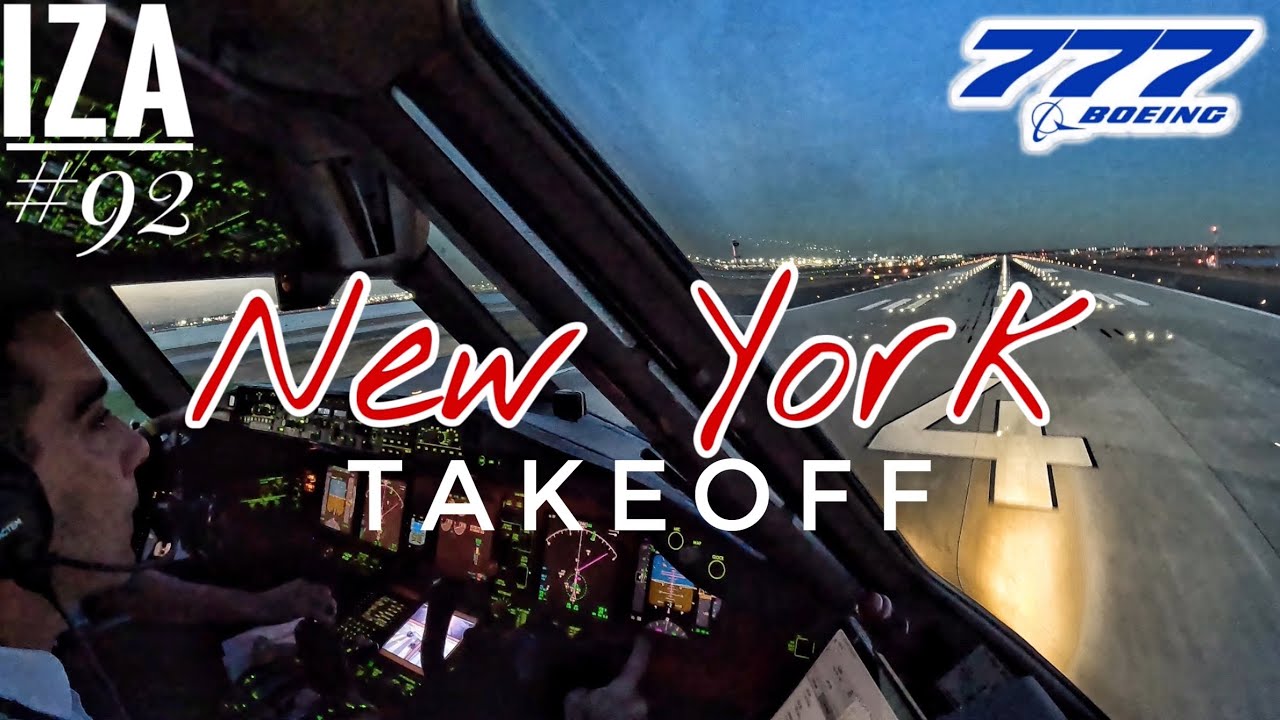 B777 JFK 🇺🇸 New York | TAKEOFF 04L | 4K Cockpit View | ATC & Crew Communications