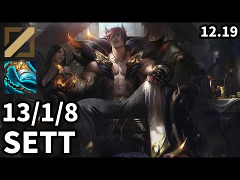 Sett Mid vs Akali - Ranked Grandmaster - Patch KR 12.19