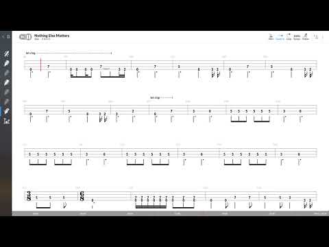 Metallica - Nothing Else Matters (BASS TAB PLAY ALONG)