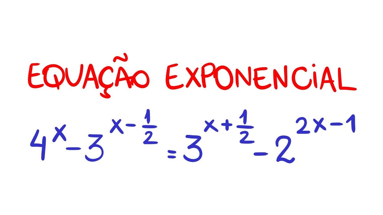 ❎ EQUAÇÃO EXPONENCIAL com BASES DIFERENTES