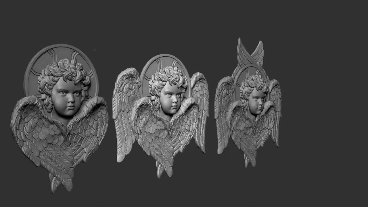 Amor-Basrelief 01 3D Druckmodell