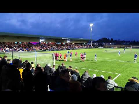 Neil Danns' second goal for Macclesfield FC versus Runcorn Town, 6/11/21.