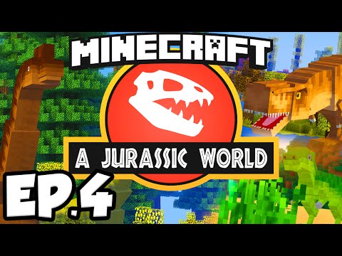 Jurassic World: Minecraft Modded Survival Ep.4 - ABANDONED MINE!!! (Rexxit Modpack)