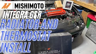b18c1 all motor integra mishimoto radiator install/ So much better!!!!!!