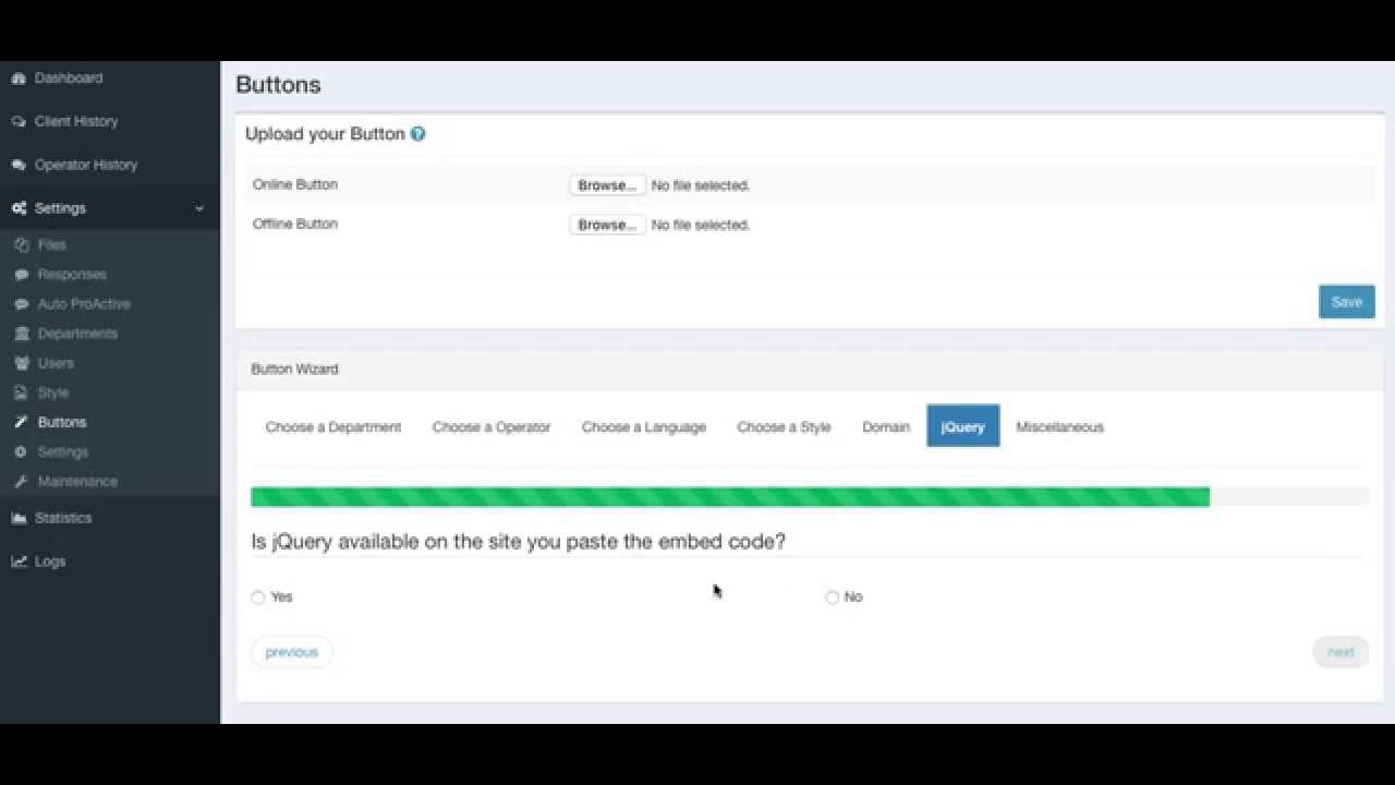 Live Chat - Button Wizard