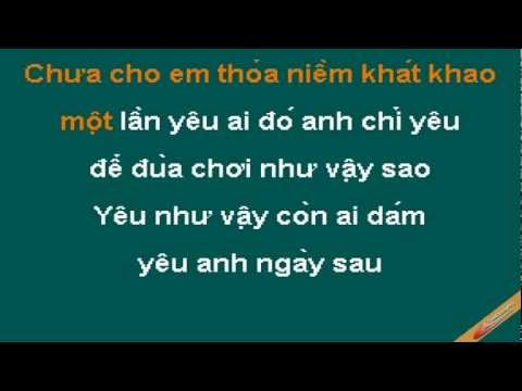 Anh Da Khong Yeu That Long Karaoke - Lê Uyên Nhi - CaoCuongPro