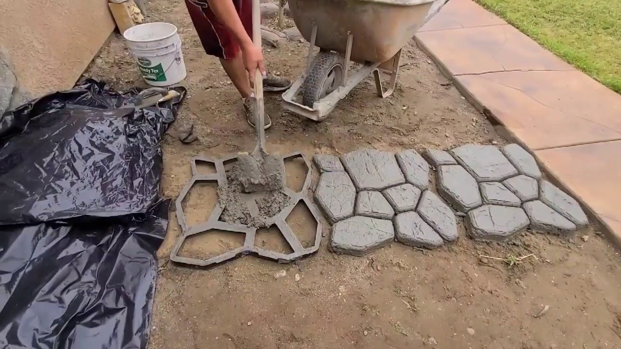 How to make a pathway with pavement mold