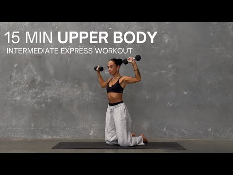 15 MIN EXPRESS UPPER BODY WITH WEIGHTS | Express Upper Body Workout | Pilates Arms Workout