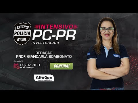 AO VIVO | Aula de Redação - Intensivo Investigador PCPR - Alfacon