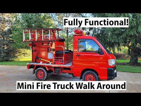 ✅ The Crazy Capable Japanese Mini Fire Truck! Daihatsu Hijet Walk Around and Specs